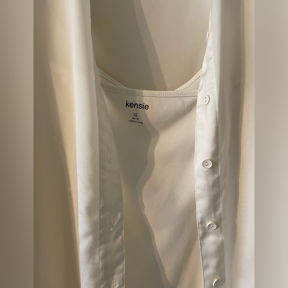 Kenzie silky fabric robe and nightgown.